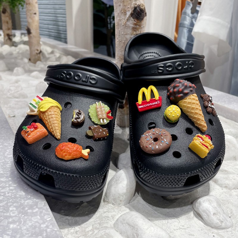 冰淇淋甜筒crocs 鞋扣 DIY洞洞鞋配件裝飾 拖鞋 涼鞋 native 鞋扣 crocs 独特創意礼物 卡洛馳鞋花