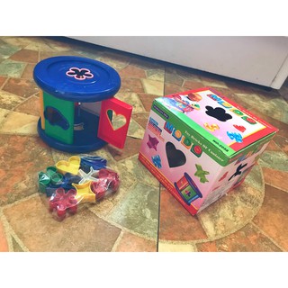 妙而舒 益智形狀分類筒 分類桶 積木桶 智力桶 字母顏色配對學習 早教 玩具 嬰兒 寶寶 兒童 小孩 母嬰 幼兒