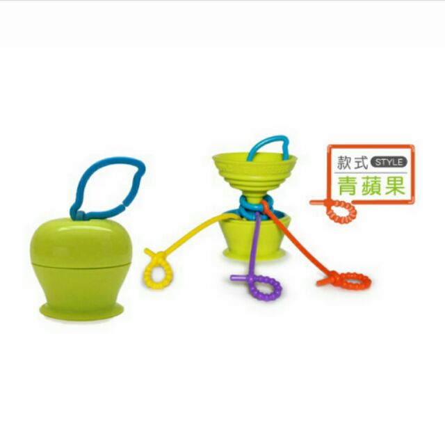 美國Grapple矽膠創意小物 三爪玩具俏吸盤-青蘋果