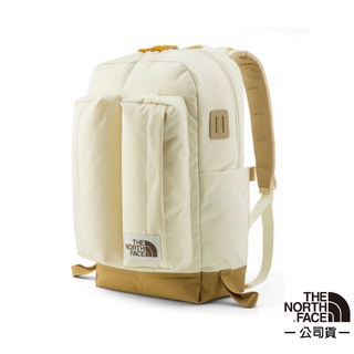 【美國 The North Face】多功能舒適耐磨後背包25.5L CREVASSE/筆電登山健行_米/棕_3KY4