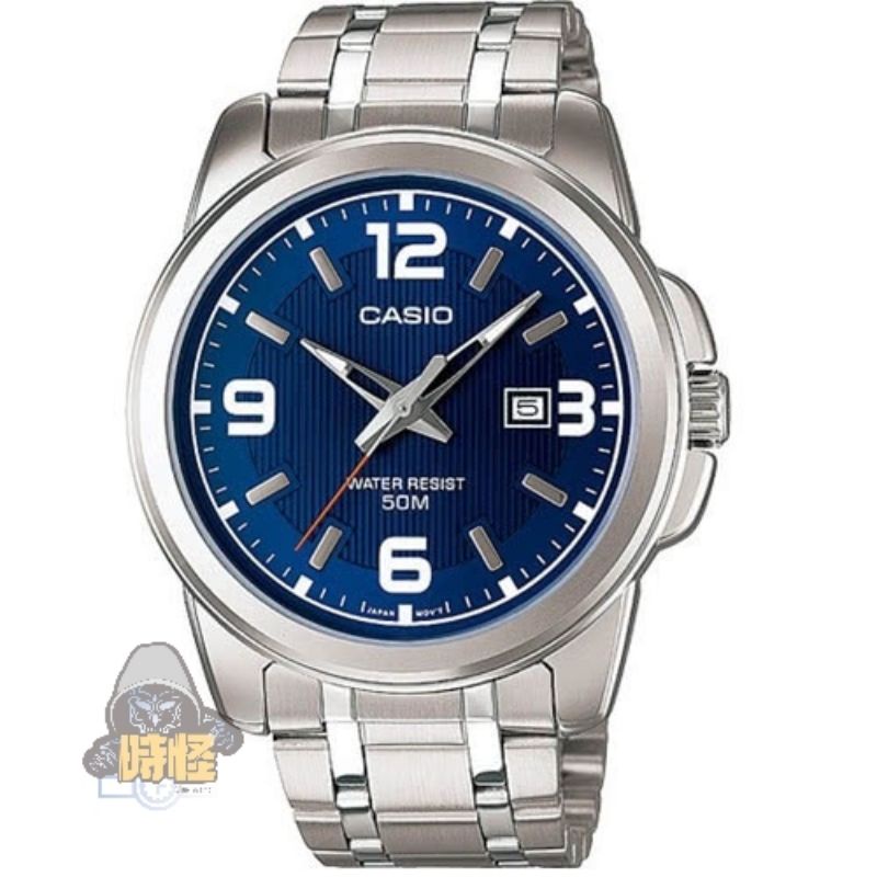 【CASIO】台灣卡西歐公司貨 專業時尚紳士腕錶 防水50米-藍面(MTP-1314D-2A)