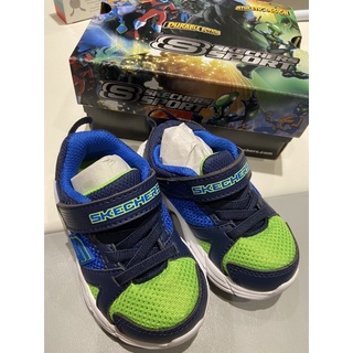 Skechers 寶寶鞋 男童鞋 全新 日本購入 聯名款 綠藍配色 好穿好走保護腳