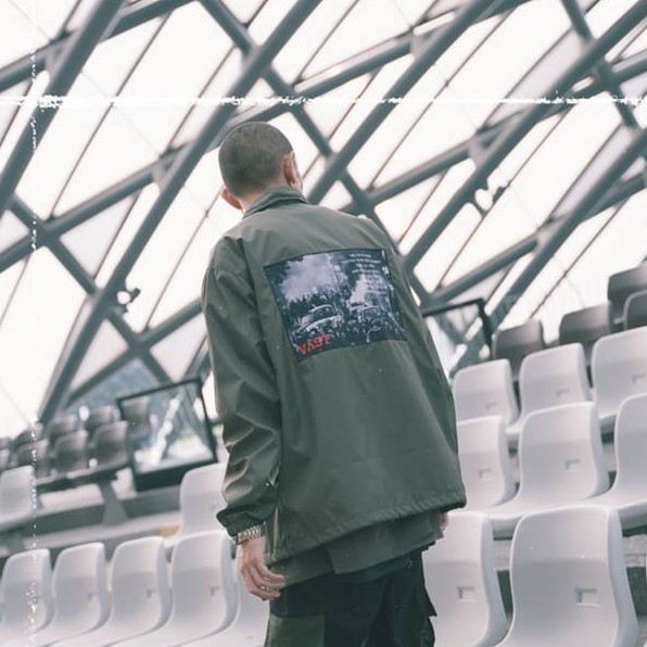 [ VAST 官方線上商城 ] “RIOT” EMBRIIDERY COACH JACKET 教練外套 綠色