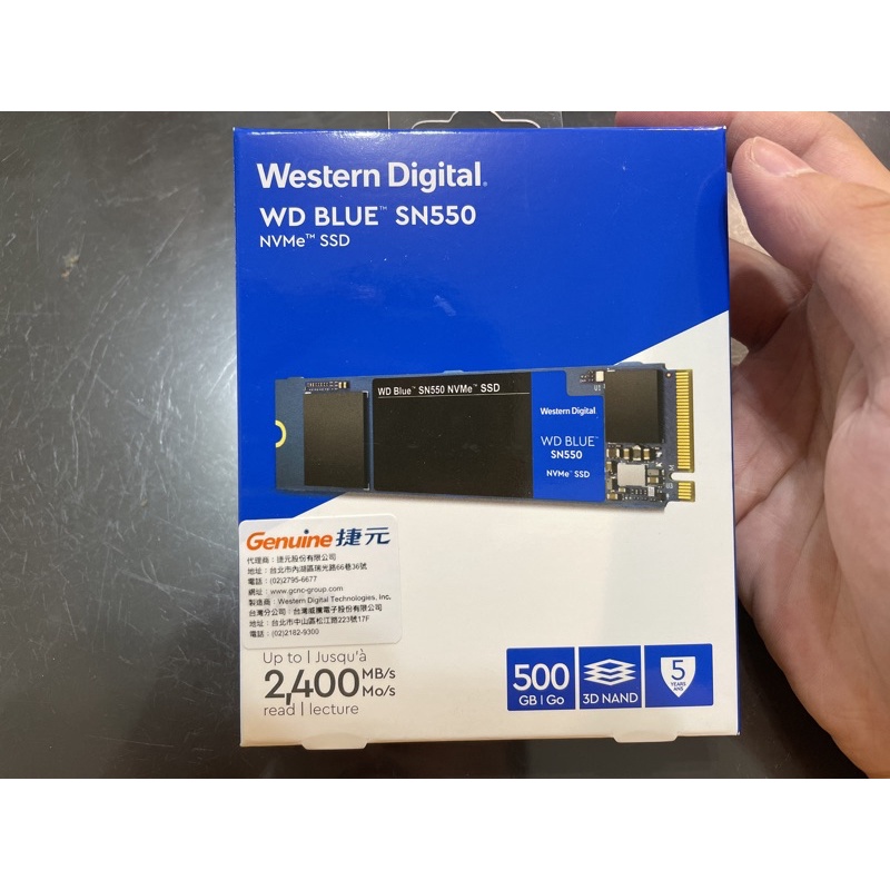 Western Digital WD SN550 500G 全新僅拆封