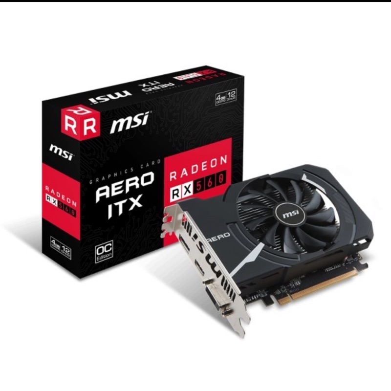 微星 RX 560 AERO 4G OC PCI-E 顯示卡