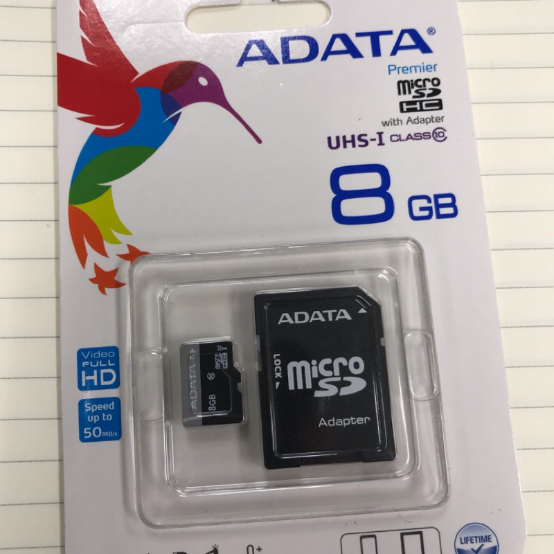 Adata 8g micro sd c10 uhs-I