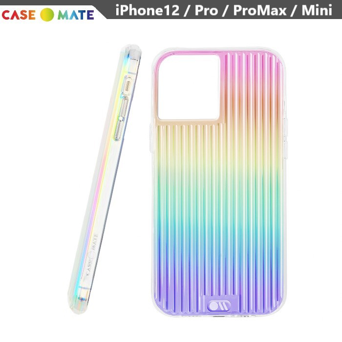美國Case-Mate iPhone13 12 Pro Max Mini Groove夢幻彩虹波浪軍規防摔抗菌手機保護殼
