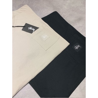 【現貨】Stussy 短袖 小口袋LOGO Tee 黑色 奶茶色