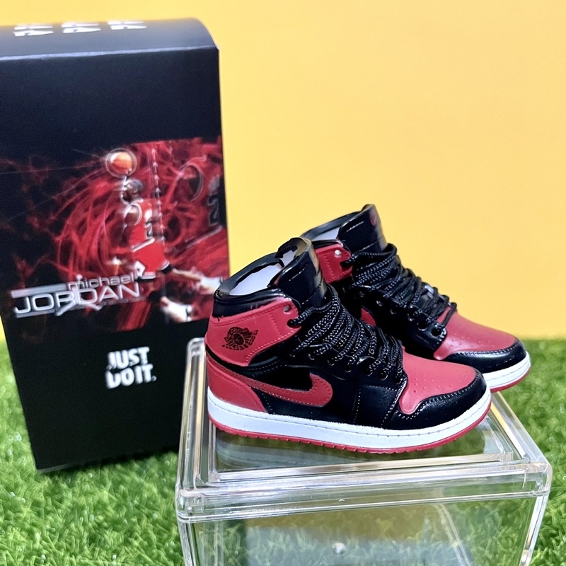拆盒拆袋 Air Jordan 1 球鞋 Suprise box 迷你aj鞋 3D 立體鞋模盲盒 盲抽 盒玩 櫻木黑紅款