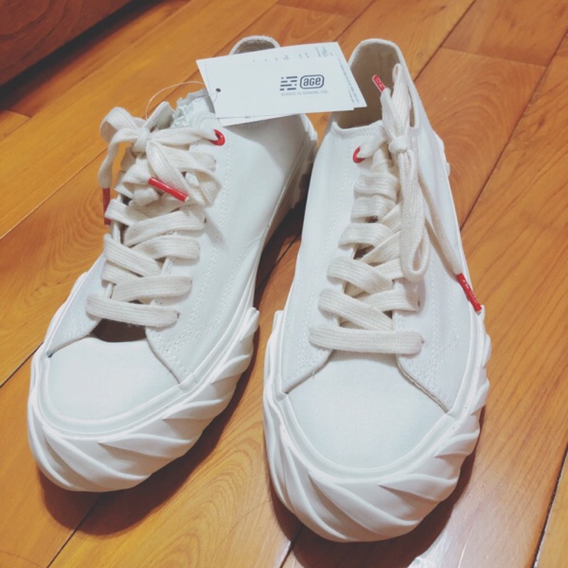 現貨全新正版 鞋盒在 韓國AGE 輪胎鞋 CUT SNEAKER 帆布 餅乾鞋