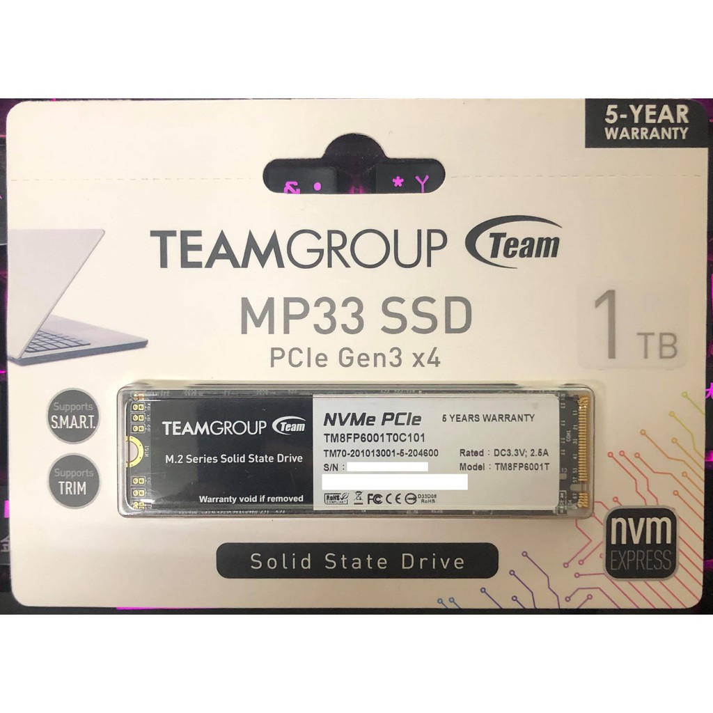【現貨】十銓 TEAM MP33/MP33 PRO 512GB 1TB 2TB M.2 PCIe SSD 固態硬碟