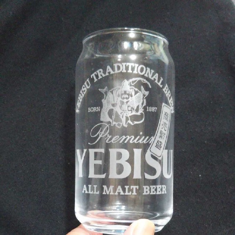 ｛稀有雙魚杯｝日本Yebisu 啤酒杯 罐型 Sapporo Asahi suntory Orion 杯