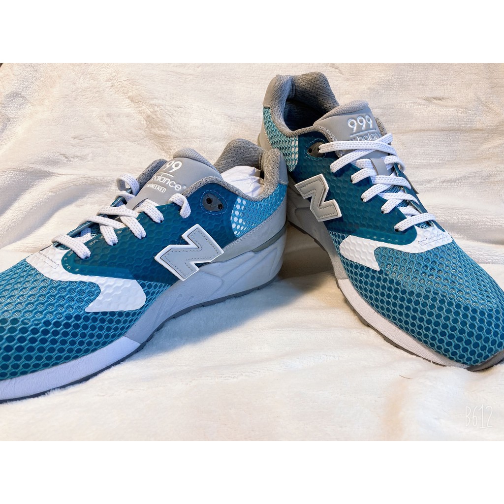 New Balance 999系列 中高階慢跑鞋 / 網眼布 藍綠配色 27*3 / 多雙特賣