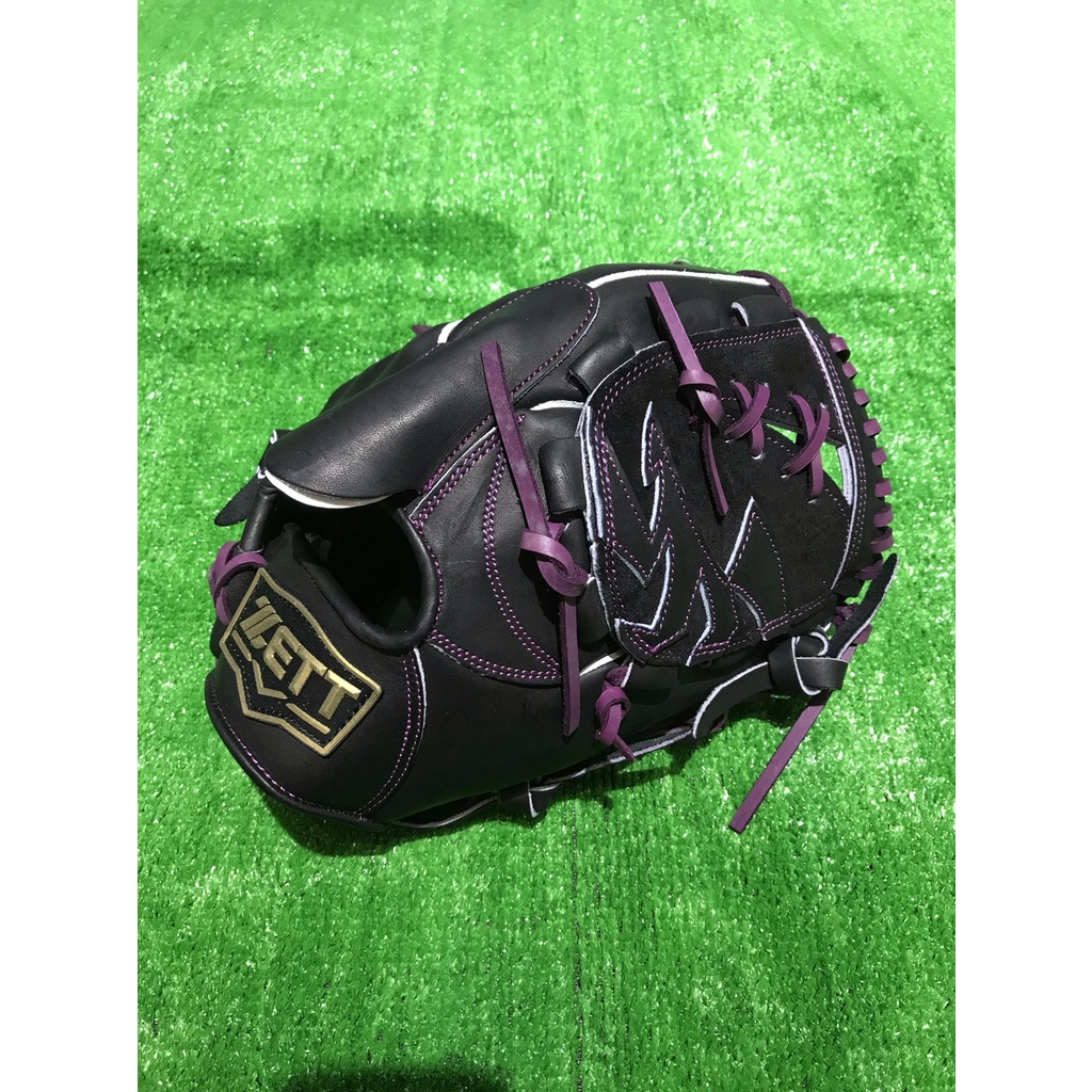 ZETT 棒壘球手套11.5吋投手檔特價黑紫配色皇冠刀模