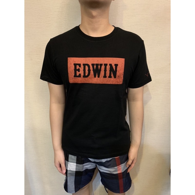 Limit 精品 Edwin 愛德恩黑紅經典字母款短袖t恤上衣 蝦皮購物