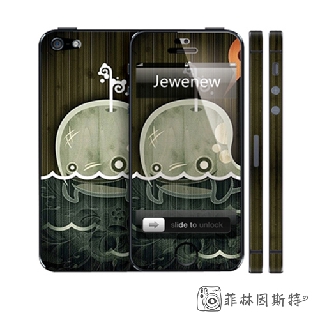 【 iPhone5全身貼 鯨魚 】Jewenew 杰葳新 5S SE 磨砂全身貼 機身貼 保護貼 側邊 菲林因斯特