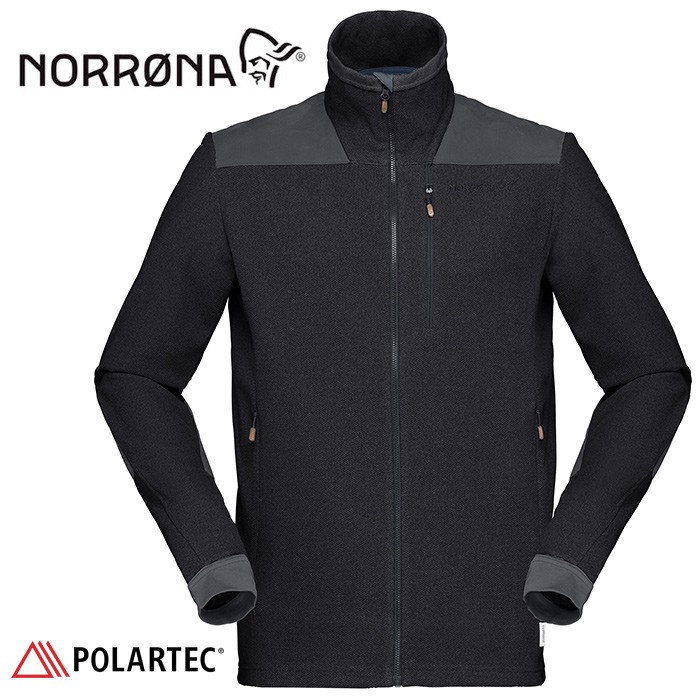 【Norrona 老人頭 挪威】svalbard 保暖外套 刷毛外套 男款 高貴黑 (2431-19-7718)