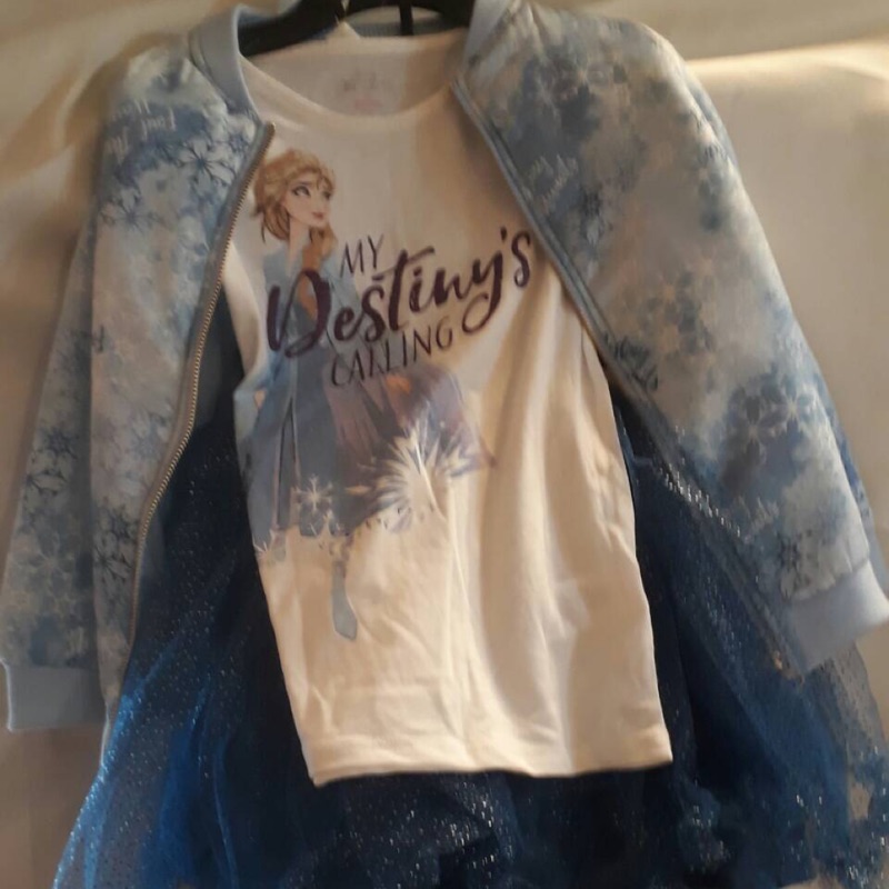 Frozen 2 冰雪奇緣 2 艾莎公主 Elsa 公主三件組 外套 短袖 蓬蓬裙 好市多 Costco 代購
