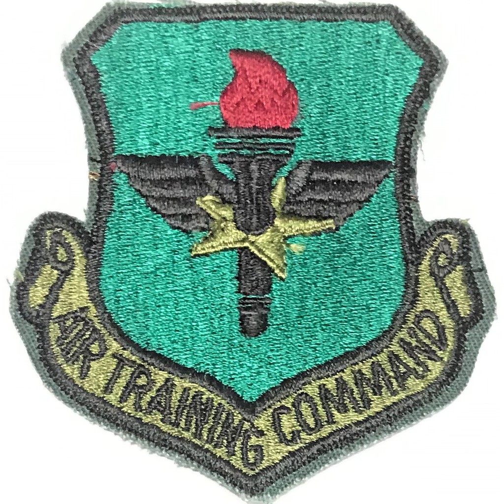 美軍公發 USAF 空軍  Air Training Command 訓練司令部 臂章 綠色 全新