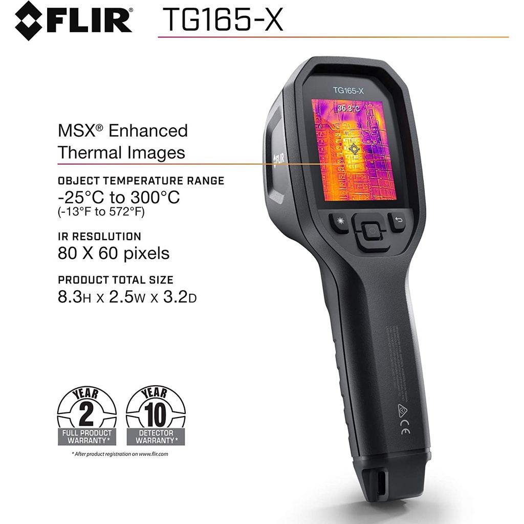 【預購】二代Flir TG165-X MSX影像強化版 2.4吋顯示器 具防水功能 USB-C充電 TG165再進化