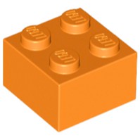 《安納金小站》 樂高 LEGO 橘色 2x2 基本磚 顆粒磚 二手 零件 3003