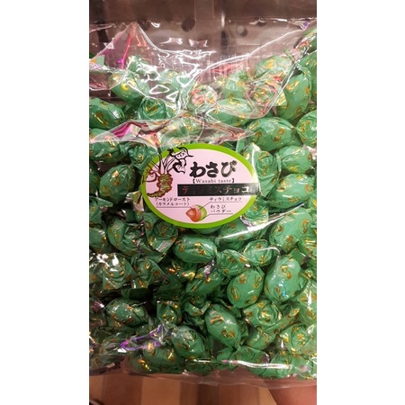 日本製 現貨 最便宜 即期品 大包裝 元祖 芥末杏仁 巧克力 山葵巧克力  呼吸巧克力  日本巧克力 即期品 405g