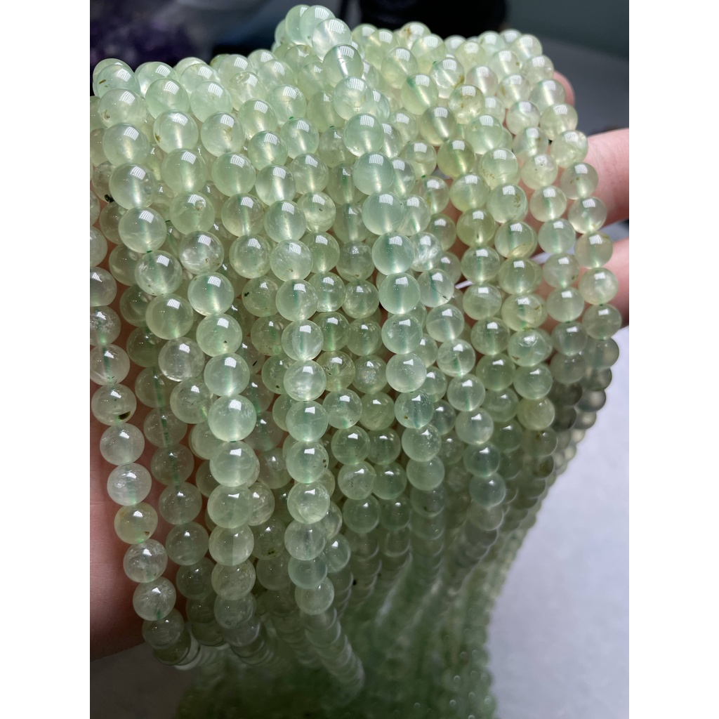 【Rich手作】葡萄石 條珠 半成品 水晶設計 散珠 現貨在台 手作材料 綠色水晶 水晶