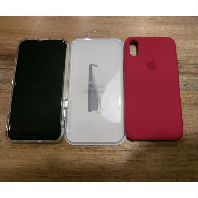 IPhone X 原廠矽膠保護殼 玫瑰紅色