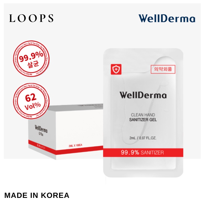 Loops🔥現貨 韓國製 WellDerma 乾洗手🔥 韓國食藥署認證 WellDerma夢蝸 乾洗手凝膠隨身包 乾洗手