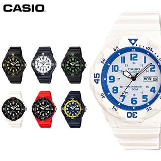 【CASIO】MRW-200HC 潛水運動風系列/清楚的時刻/日期與星期顯示窗/45mm/4色可選/公司貨【第一鐘錶】