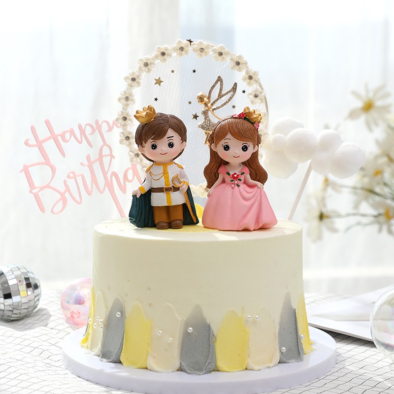 ☀孟玥購物☀威廉 王子 薇拉 公主  生日裝飾 公仔 男孩蛋糕 女孩蛋糕 蛋糕裝飾 派對裝飾 情節裝飾 拍照擺設