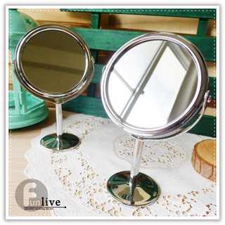 雙面立式化妝鏡 旋轉化妝鏡 立式梳妝鏡 雙面鏡 圓鏡立鏡 美妝用品 贈品禮品 B2901