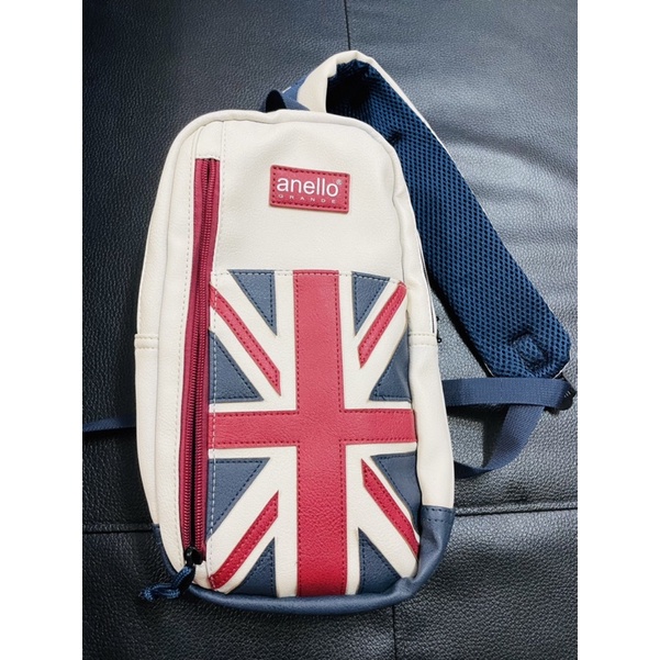 anello 單肩包 側背包 英國旗 多口袋 白色 米白色 潮流 斜肩包