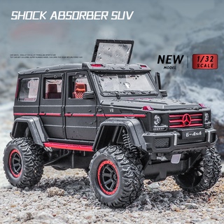 D.1:32 Mercedes Benz G500 4X4 SUV 汽車模型合金壓鑄玩具車