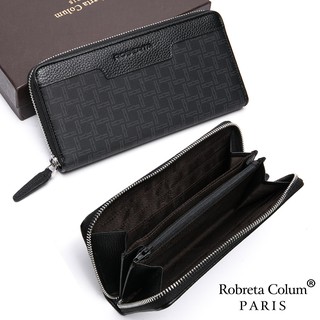 【Roberta Colum】 尊爵格調頭層牛皮8卡單拉鍊長夾 拉鍊長夾 男士皮夾 卡夾 錢包 男士錢包 皮包 卡夾