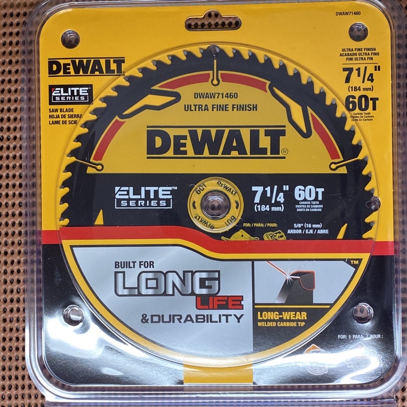 🌀含稅🌀得偉 DeWALT 原廠 7-1/4” 60T 防爆圓鋸木工用鋸片570、574、575、577、578)適用