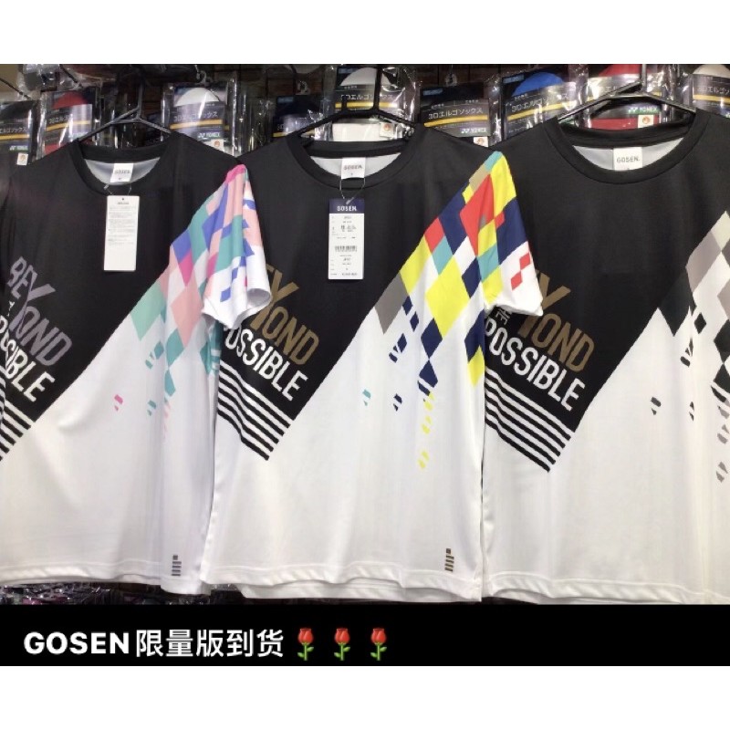 （羽球世家）Gosen 高神 JPT07 熱昇華T恤 短袖球衣 日系JP版設計款賽服 繽紛拼接大塊