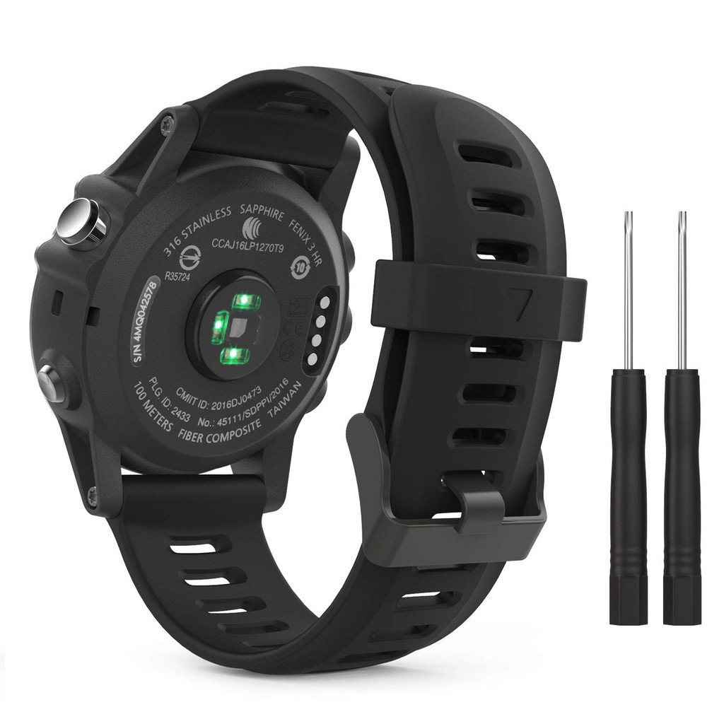 適用於 Garmin Fenix 5X 健身智能手錶配件錶帶的 Garmin Fenix 3 HR 錶帶替換錶帶(不含手
