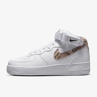 NIKE 休閒鞋 運動鞋 WMNS AIR FORCE 1 07 MID 女DD9625101白 蛇紋 現貨 廠商直送