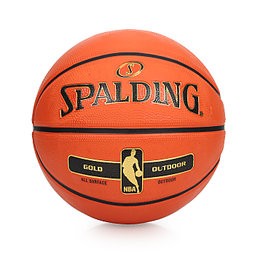 【SPALDING 斯伯丁】NBA-Rubber 7號橡膠籃球(金色NBA) #SPA83492