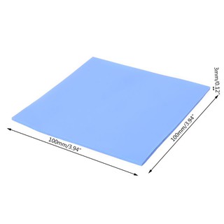 1Sheet 100mmx100mmx3mm導熱係數CPU散熱器冷卻PC電腦用導熱矽膠墊導熱墊