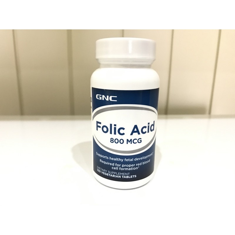 GNC Folic Acid葉酸800/100錠/孕期
