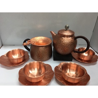 古典 文青 和風 銅製茶具套組 純手工捶點