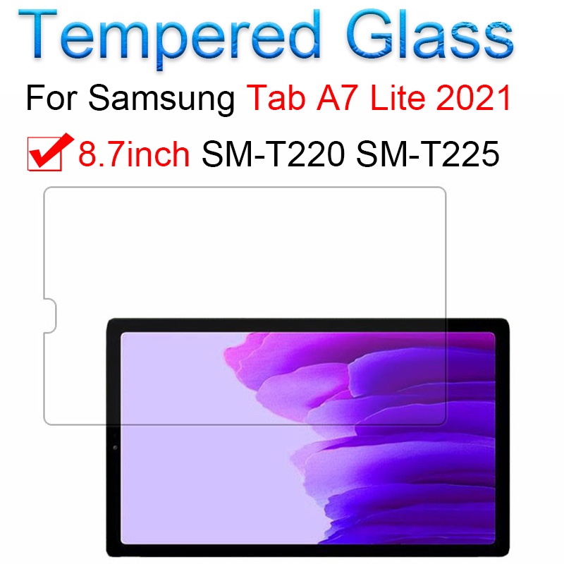 適用於三星 Tab A7 Lite 2021 8.7 英寸 SM T220 T225 9H 硬度防刮鋼化玻璃屏幕保護膜