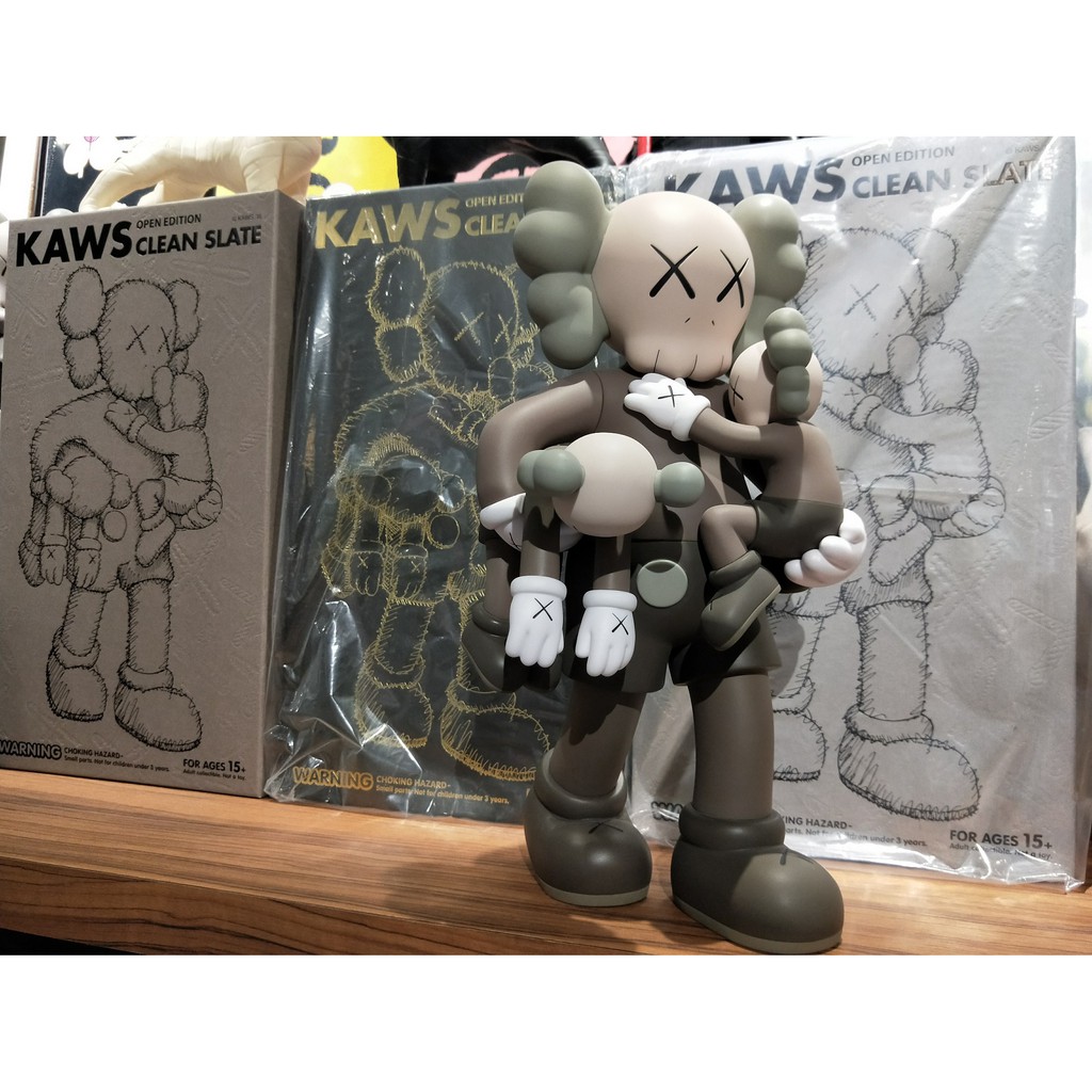 KAWS CLEAN SLATE 公仔 黑 灰 棕 三色 一組 14吋 全新 現貨 未拆封 限宅配