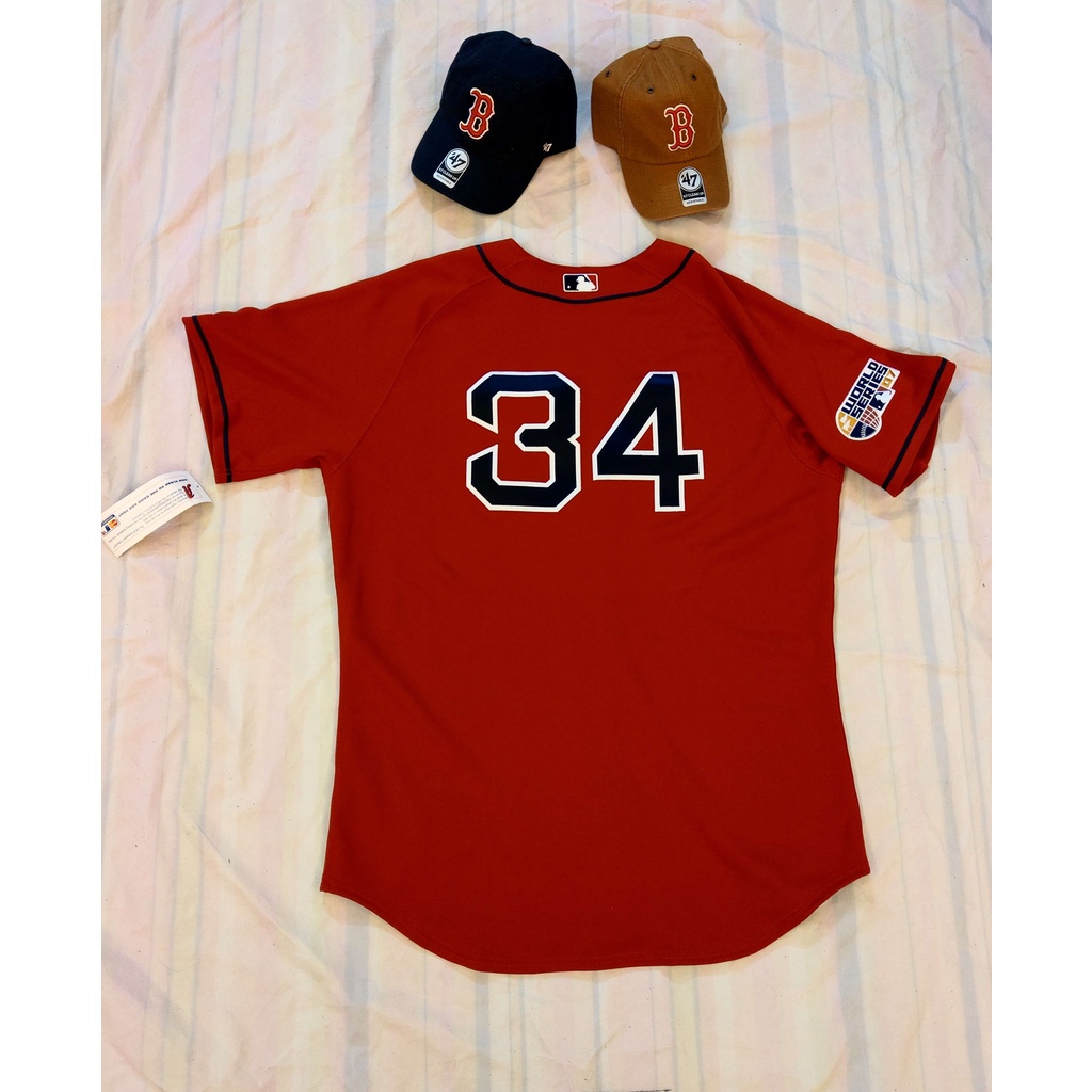 全新48=XL MLB Majestic Red Sox Ortiz 紅襪隊2007 世界大賽球員版球衣