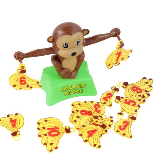 小羅玩具批發- 天秤猴子數學遊戲(香蕉款) 加減法平衡遊戲、(707-27)通過BSMI認證:M35222