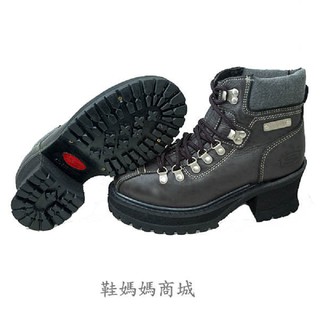 【鞋媽媽】[女]SKECHERS真皮短靴*厚底高跟*黑色*絕版款*sk034