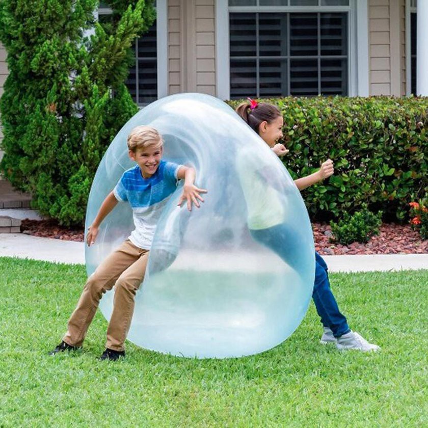 兒童玩具彈力球 泡泡球 充氣球 120cm超大充氣球 泡泡氣球 戶外玩具 注水球 軟膠圓形有趣耐玩 吹氣球充氣球拍拍球