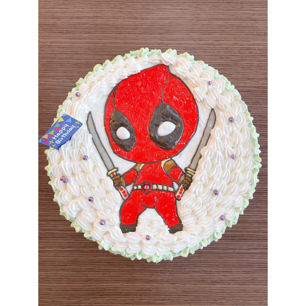 吉斯手作烘焙坊GizzBakery 死侍蛋糕 手繪蛋糕 Deadpool 公仔蛋糕 玩偶蛋糕 漫威英雄 造型蛋糕 畫圖